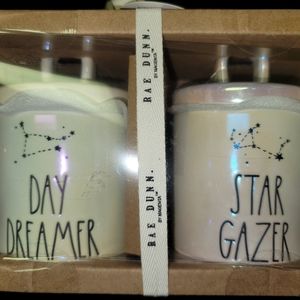 Rea Dunn iridescent small canisters.